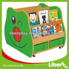 Librería de madera del gabinete del juguete de los cabritos para el almacenaje de los niños LE.SJ.053 Calidad Asegurada